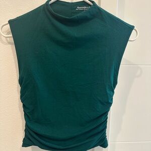 Abercrombie & Fitch Forest Green Sleeveless Mock Neck Tank